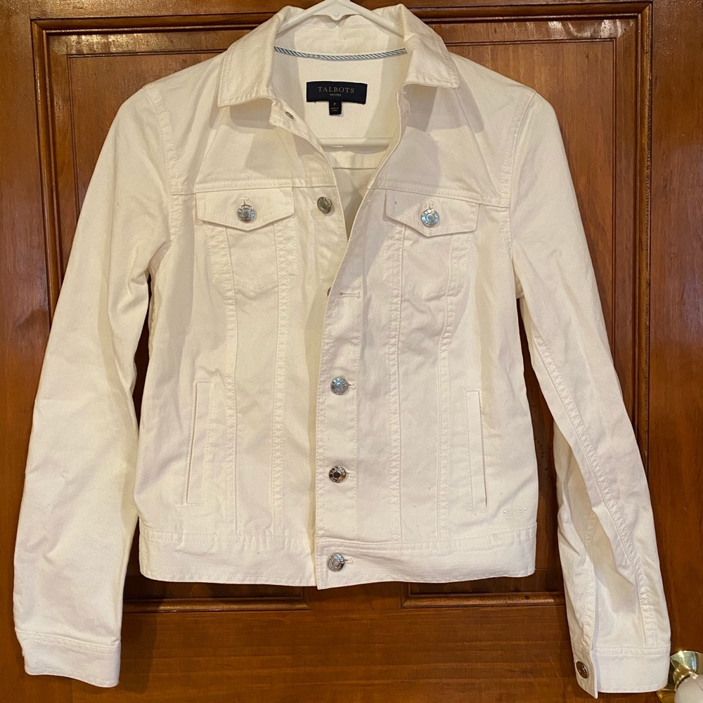 Talbot’s Petite White Denim Jacket